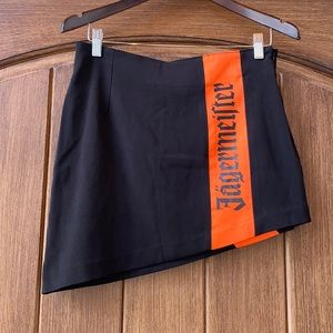 Jagermeister Skirt 15.5” Waist and 17.5” length Polyester, Viscose, and Spandex
